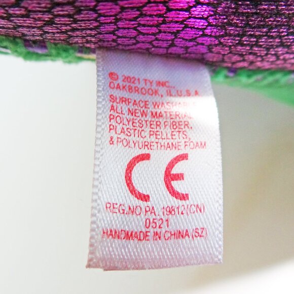 TY Cinder Green Dragon Large Plush Stuffed Animal Beanie Boo 16" - Picture 9 of 9